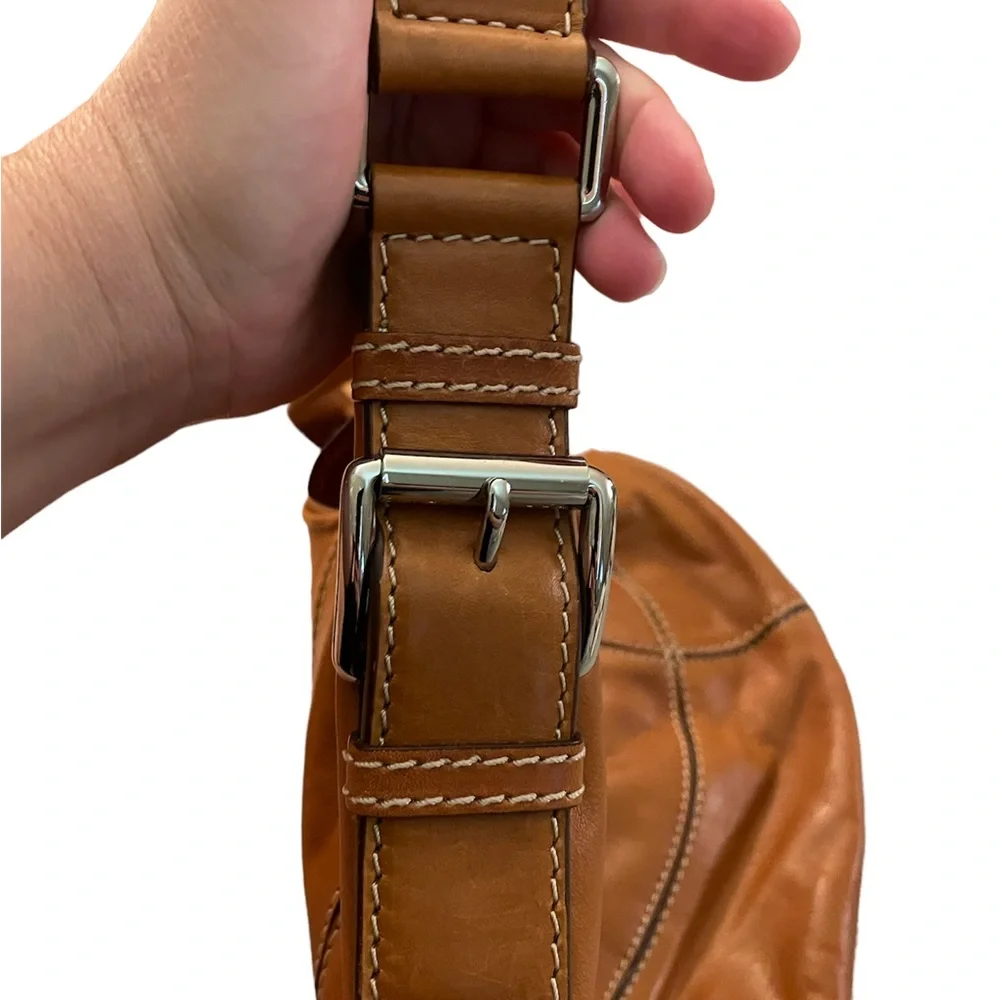 Michael Kors Brown Leather Hobo Handbag